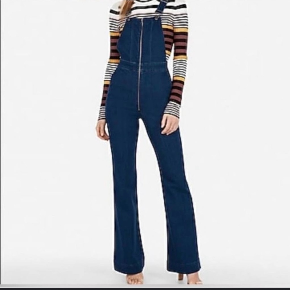 Express wide leg overalls